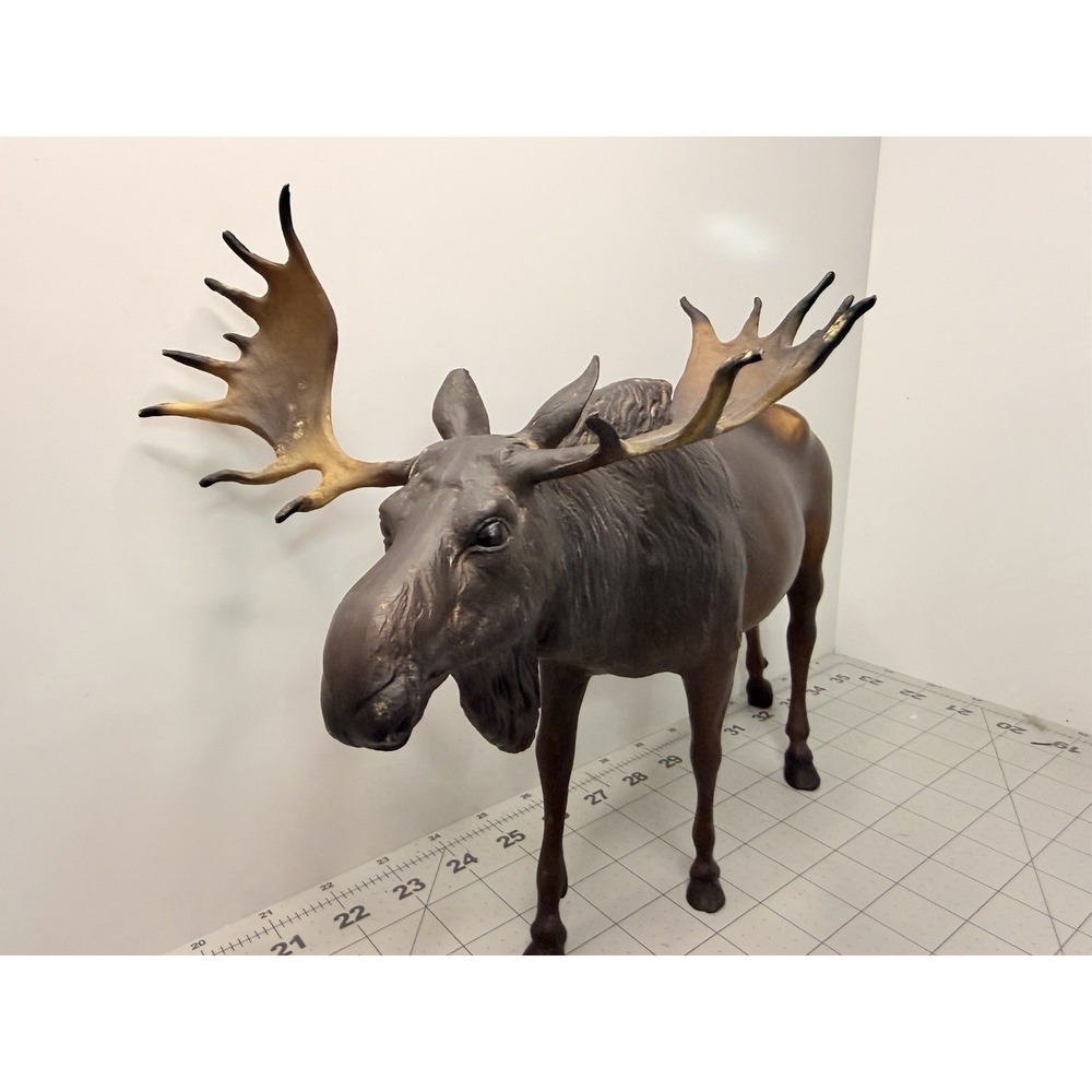 Vintage Large Breyer Molding Co Bull Moose USA Majestic Western Decor 13"x10"